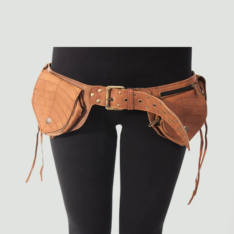 Waist Bag For Women Vintage Medieval Riveted Belt Satchel
