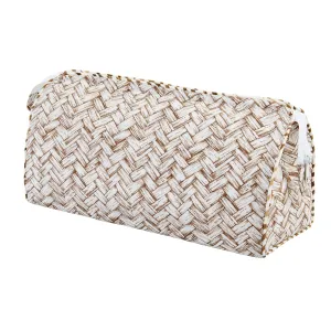 Wash Bag Basketweave Chocolate