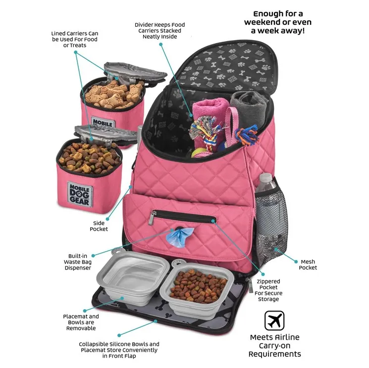 Weekender Backpack ~ Grey (All Size Dogs)
