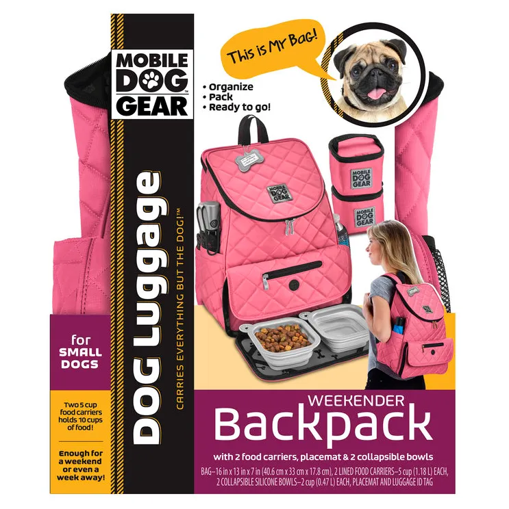 Weekender Backpack ~ Grey (All Size Dogs)