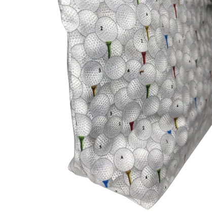 White and Gray Golf Cosmetic Bags