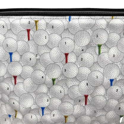 White and Gray Golf Cosmetic Bags