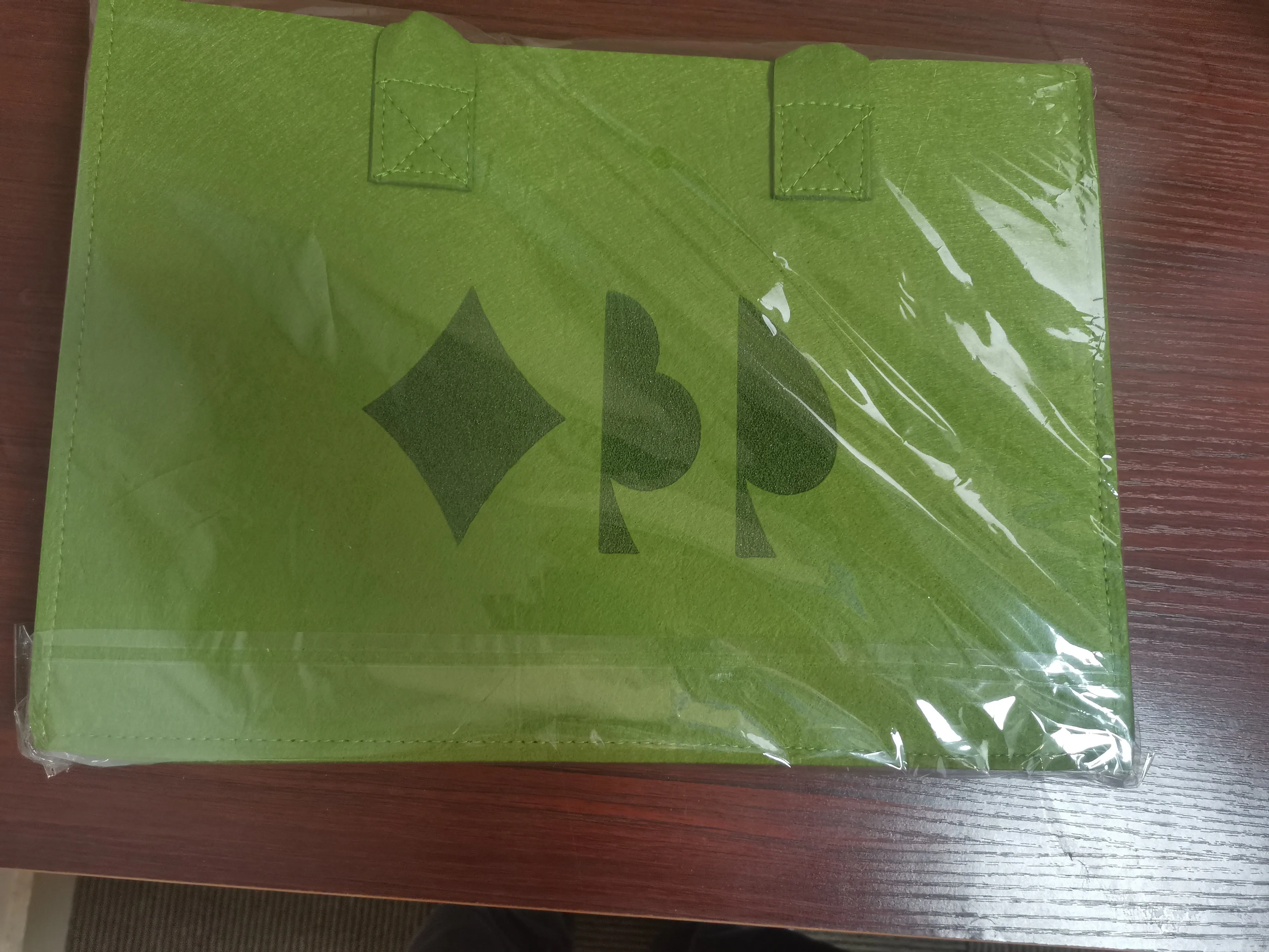 Women's bag, reusable bag, fashionable green tote bag