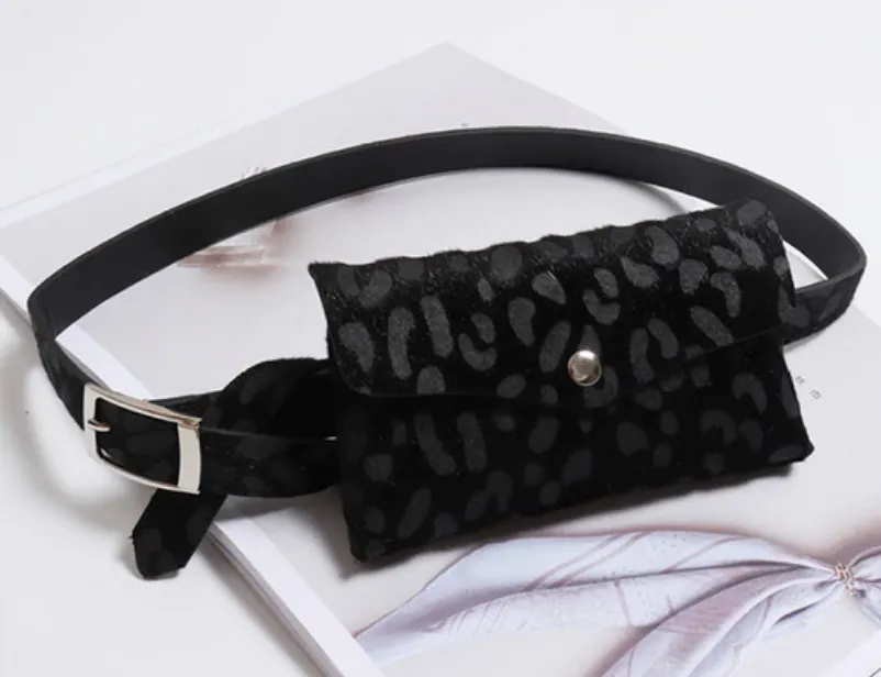 Women's Vintage Waist Bag With Leopard Print