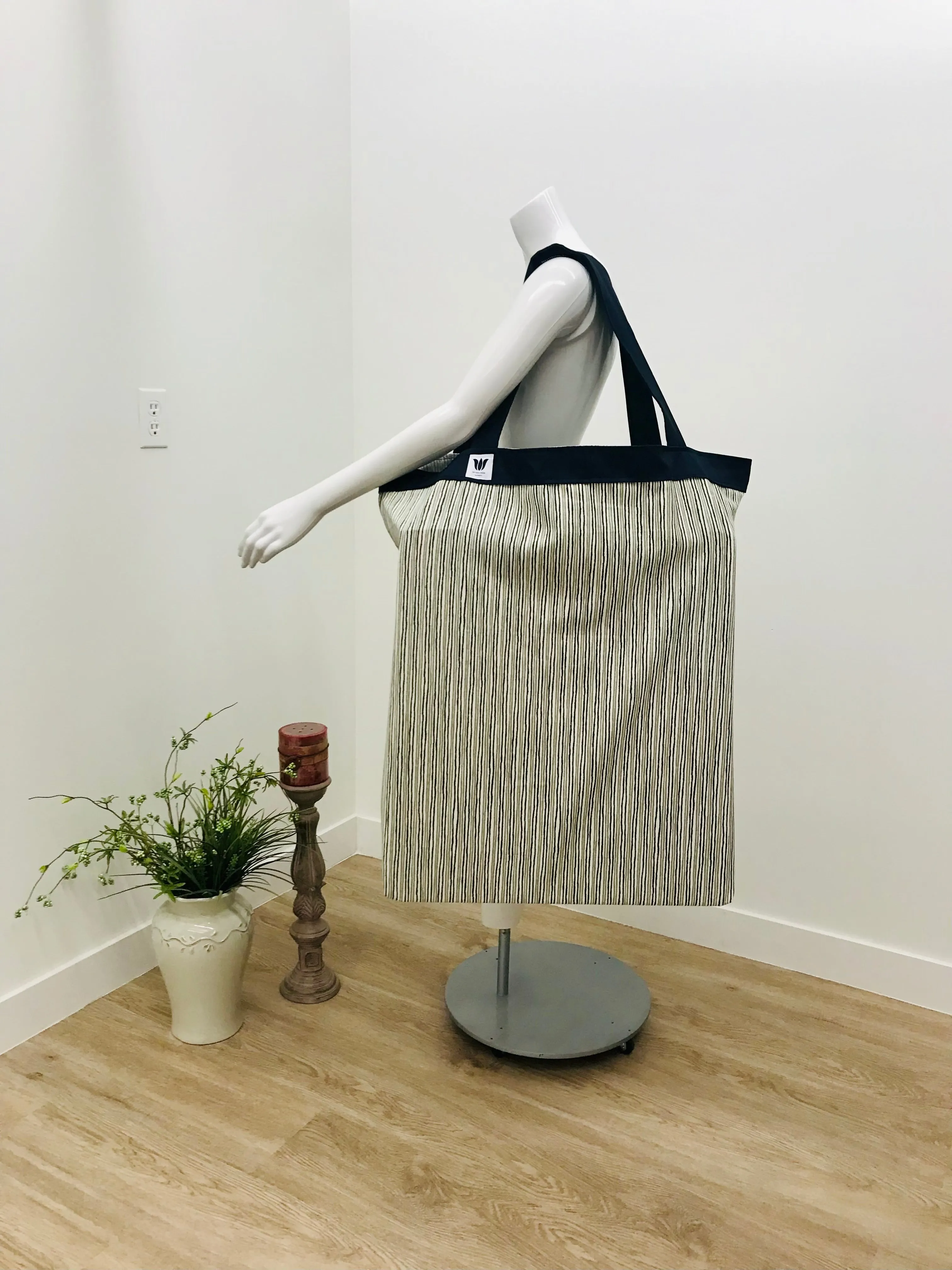 Yoga Tote | Black Tan Green