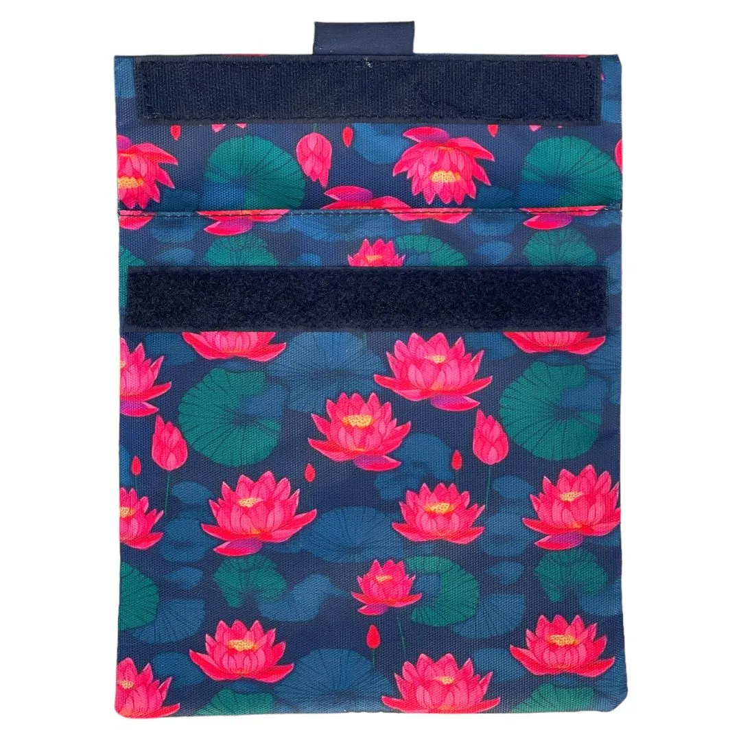 Yumbox Reusable Sandwich Bag - Set of 2 - Navy & Lotus Flowers
