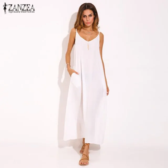 ZANZEA Sleeveless Casual Befree Maxi Dress